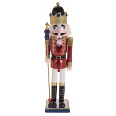 Χριστουγεννιάτικος Διακοσμητικός Μολυβένιος Στρατιώτης, με Σκήπτρο (50cm)